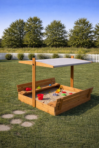 Sandkasten mit schiebedach - sandkasten,