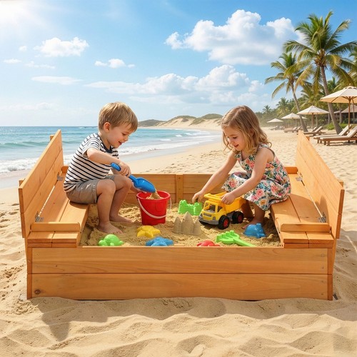 Sandkasten mit abdeckung 110 - abdeckung,