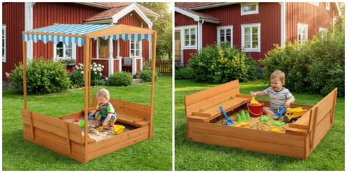 Sandkasten mit abdeckung - sandkasten,