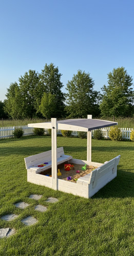 Sandkasten mit schiebedach - sandkasten,